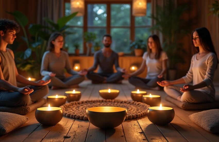 participez à une séance de méditation immersive et découvrez les bienfaits apaisants des voyages sonores guidés. éveillez vos sens, réduisez le stress et plongez dans une expérience de relaxation profonde grâce à des harmonies et des rythmes soigneusement sélectionnés. rejoignez-nous pour transformer votre bien-être intérieur.