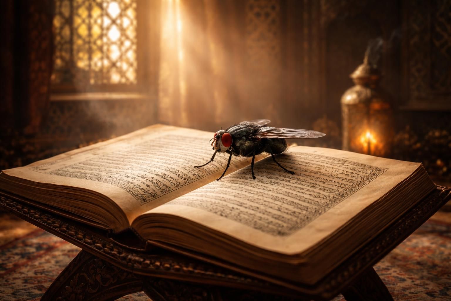 découvrez la signification spirituelle en islam d'une grosse mouche noire dans la maison, une révélation éclairante sur les symboles et messages divins.